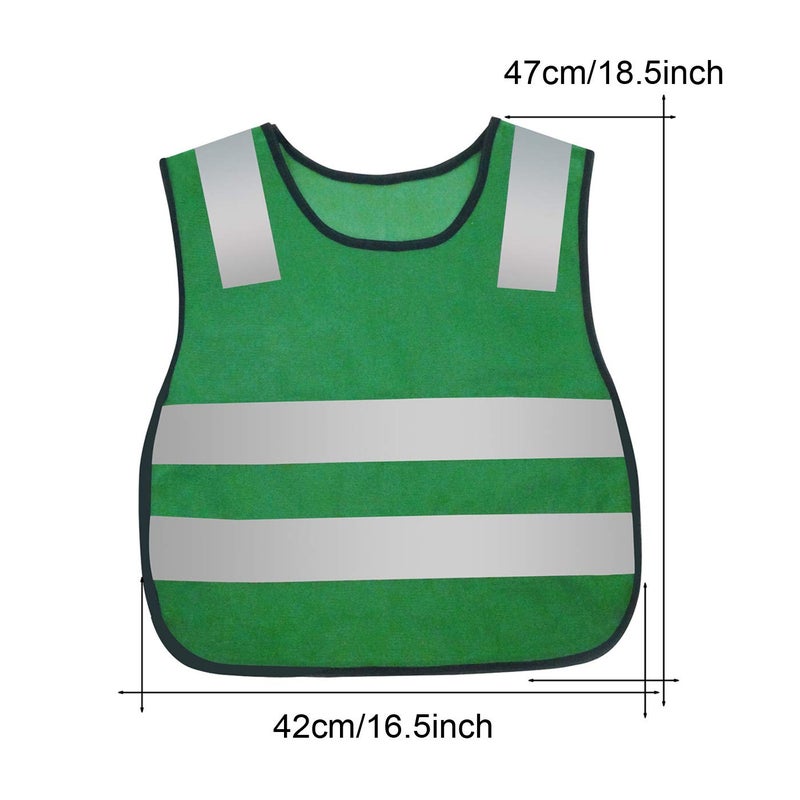 AIEOE Kids High Visibility Safety Vest Reflective Mesh Vest Running Lightweight Vest Traffic Walking Vest Breathable Construction Vest Neon Green for Biking 15PCS - Image 2